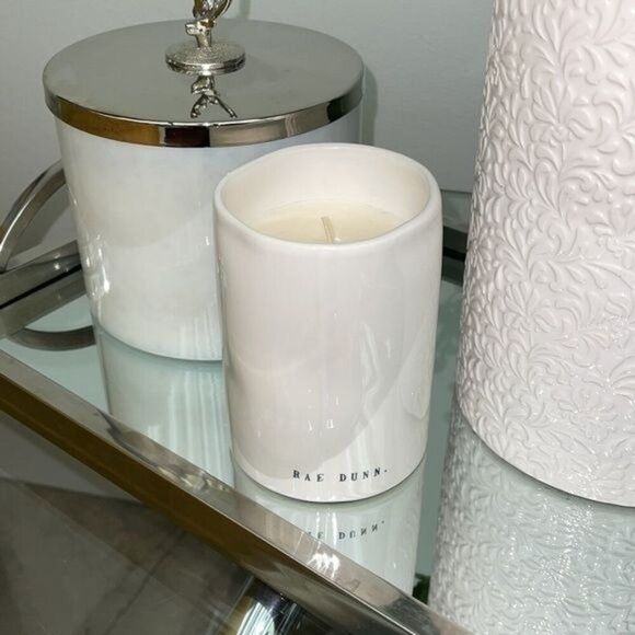 Rae Dunn ‘Give Thanks’ Autumn Leaves Scented Thanksgiving Candle 11.4 oz - Picture 3 of 5